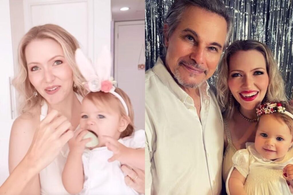 Karin Roepke mostra sessão de fotos em família