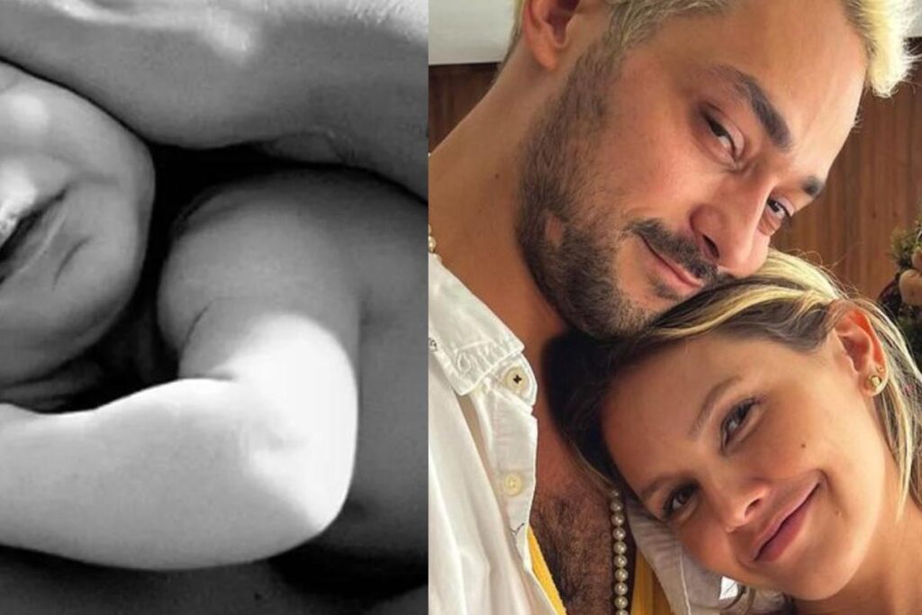 Eduardo Sterblitch mostra o rosto do filho pela primeira vez