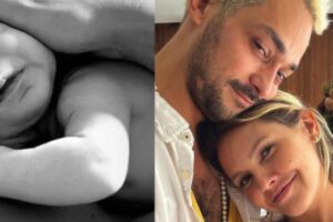 Eduardo Sterblitch mostra o rosto do filho pela primeira vez