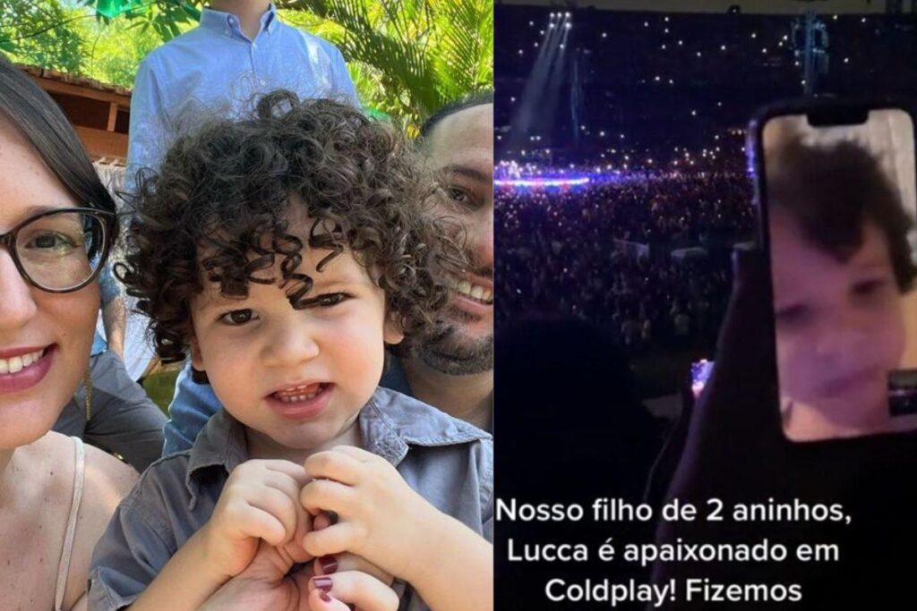 Momento em que Sandy estava no palco com a banda