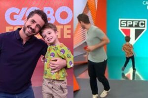 Rocco ‘invadiu’ o estúdio do Globo Esporte