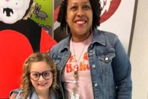 Ela homenageou a professora