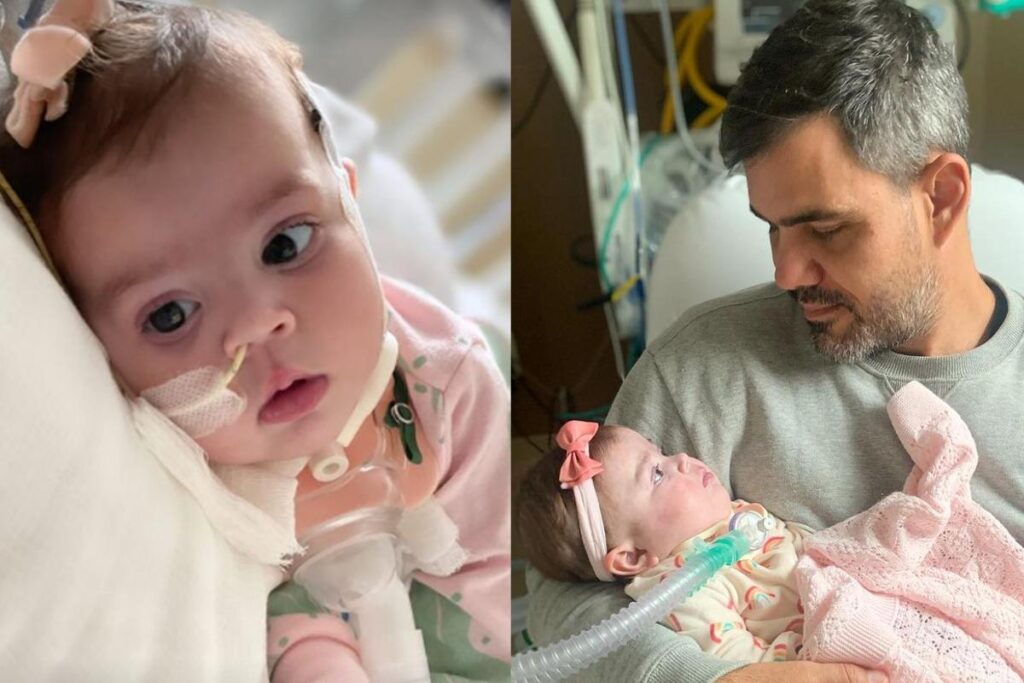 Letícia Cazarré, esposa do ator Juliano Cazarré, postou a primeira foto oficial da família reunida