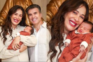 Claudia Raia mostra filho com look especial