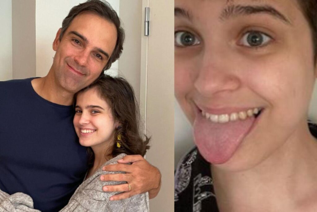 Tadeu Schmidt com a filha