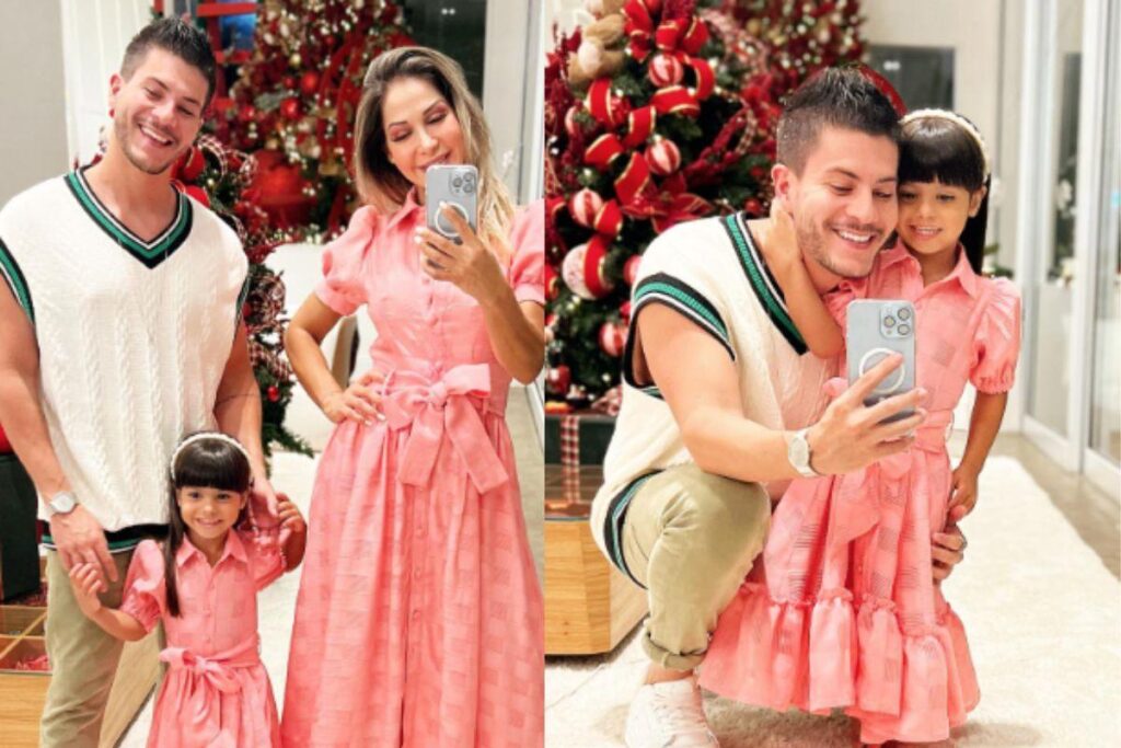 Arthur Aguiar faz surpresa para filha na casa nova