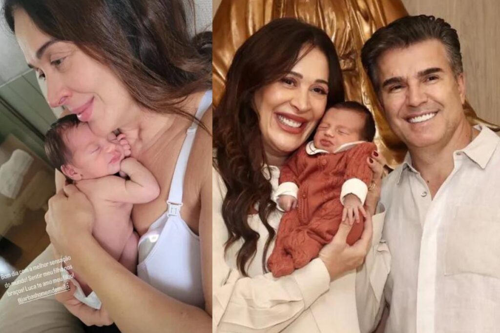 Filho de Claudia Raia fazendo quiropraxia