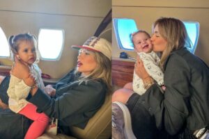 Virginia viajou com a família