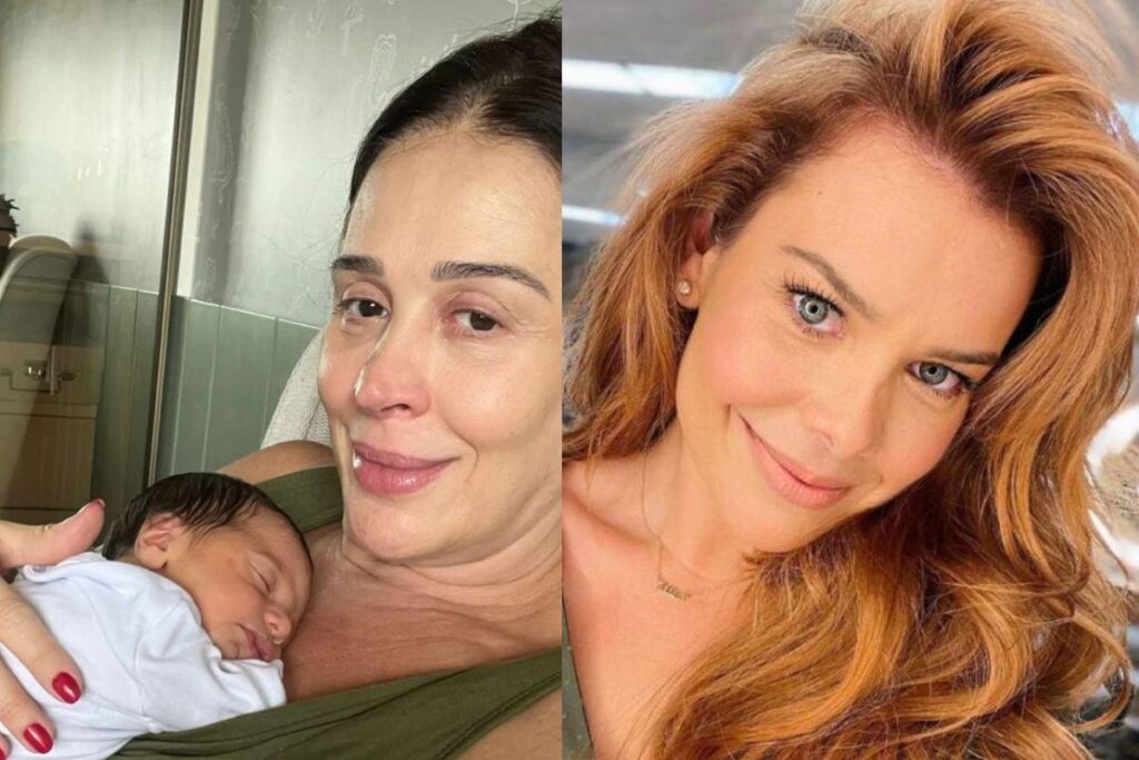 Claudia Raia e filho caçula Luca recebem visita especial de Fernanda Souza