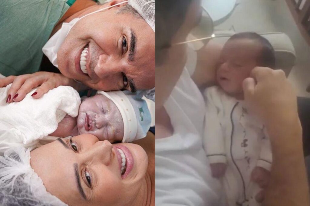 Luca e Jarbas Homem de Mello durante momento em família