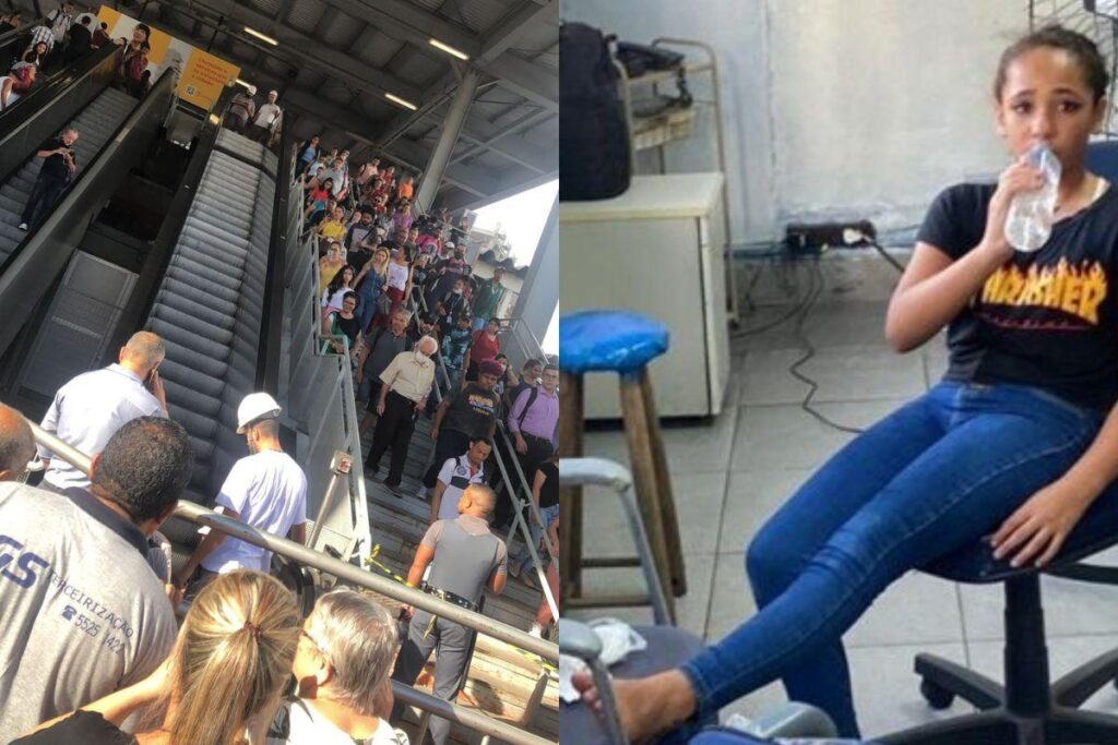 O estado do tênis da criança