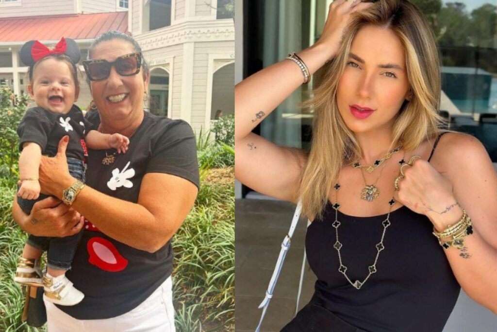 Mãe de Virginia com as netas