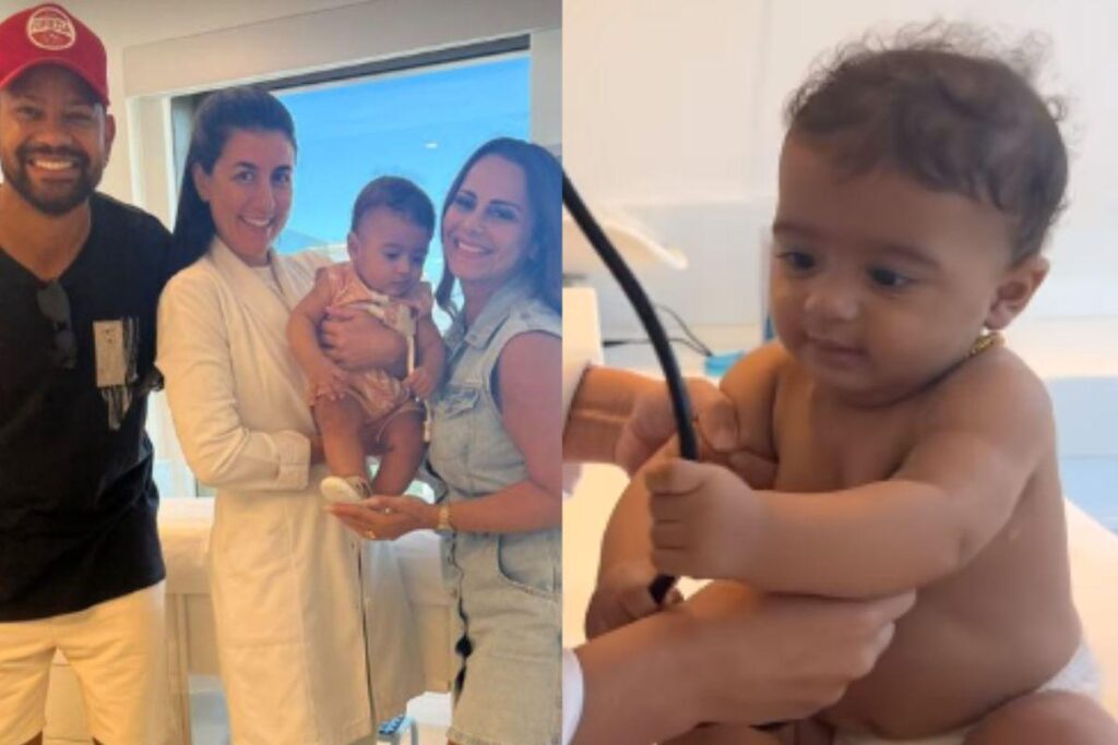 Joaquim durante a visita ao pediatra