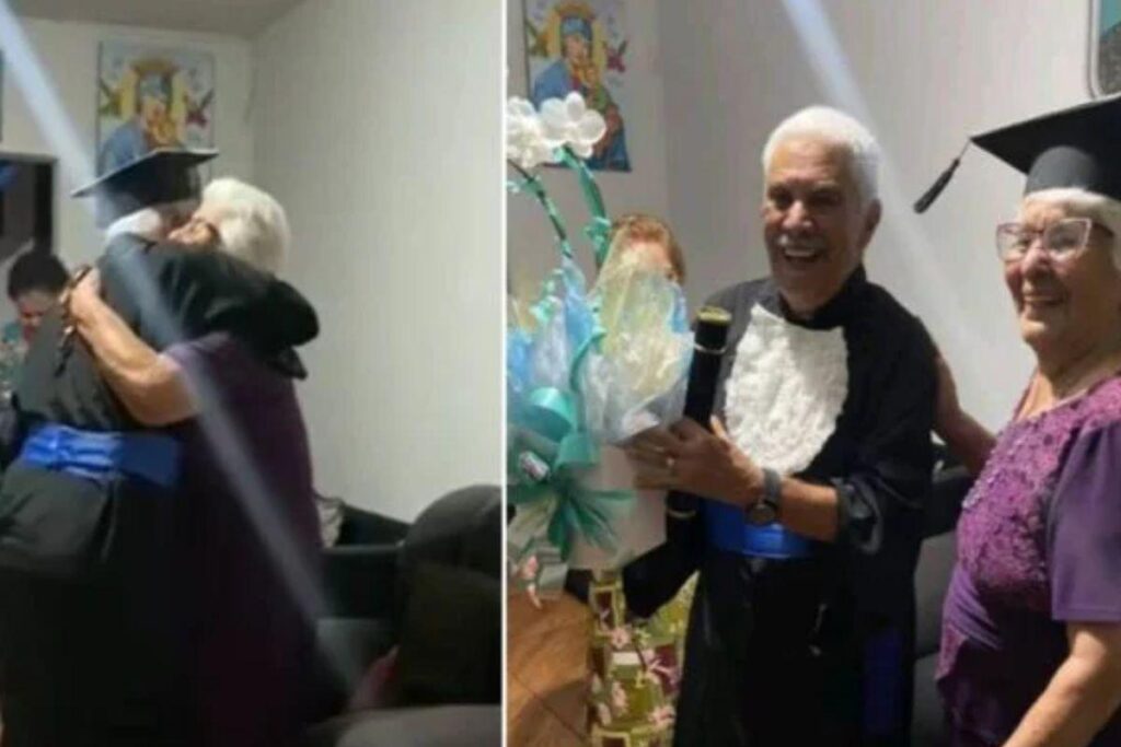 Idoso se forma na faculdade aos 78 anos