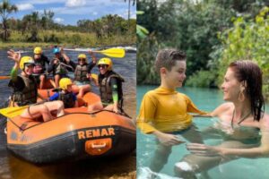 Ana Hickmann ao lado do marido e do filho