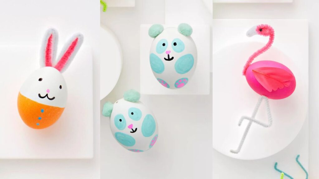 Ovo de Páscoa Flamingo, faça você mesmo