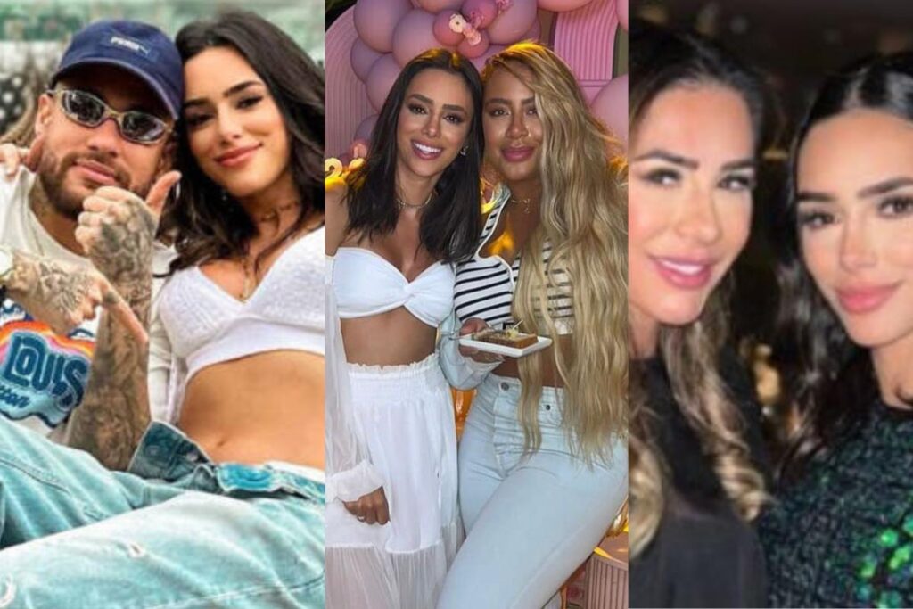 Bruna Biancardi organiza chá revelação ao lado da irmã e madrasta de Neymar