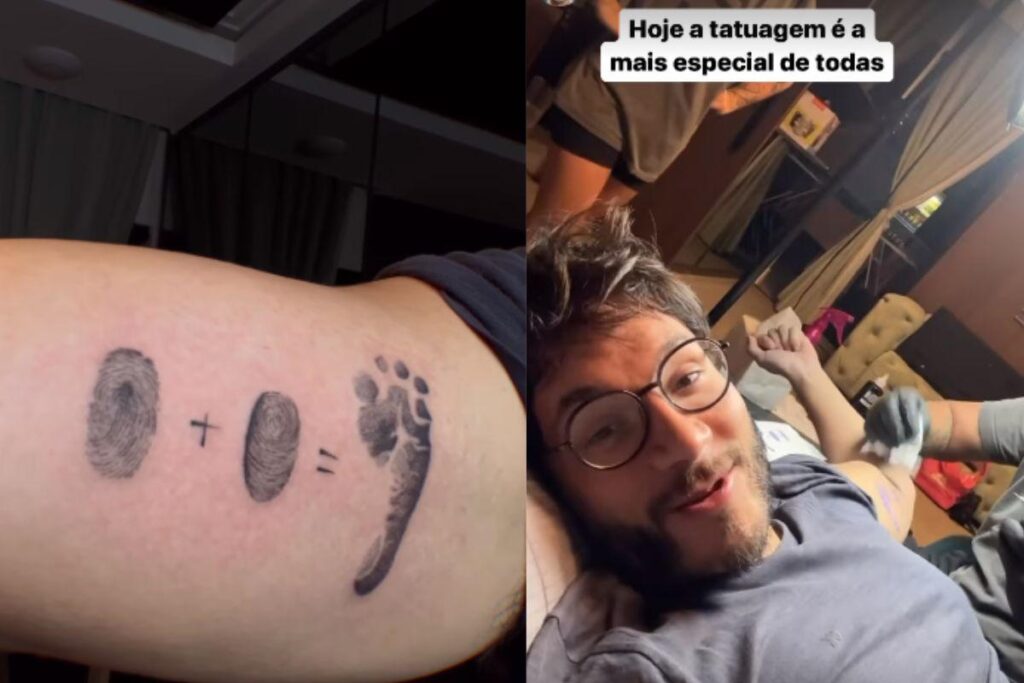 Tatuagem de Eliezer para a esposa e para filha Lua
