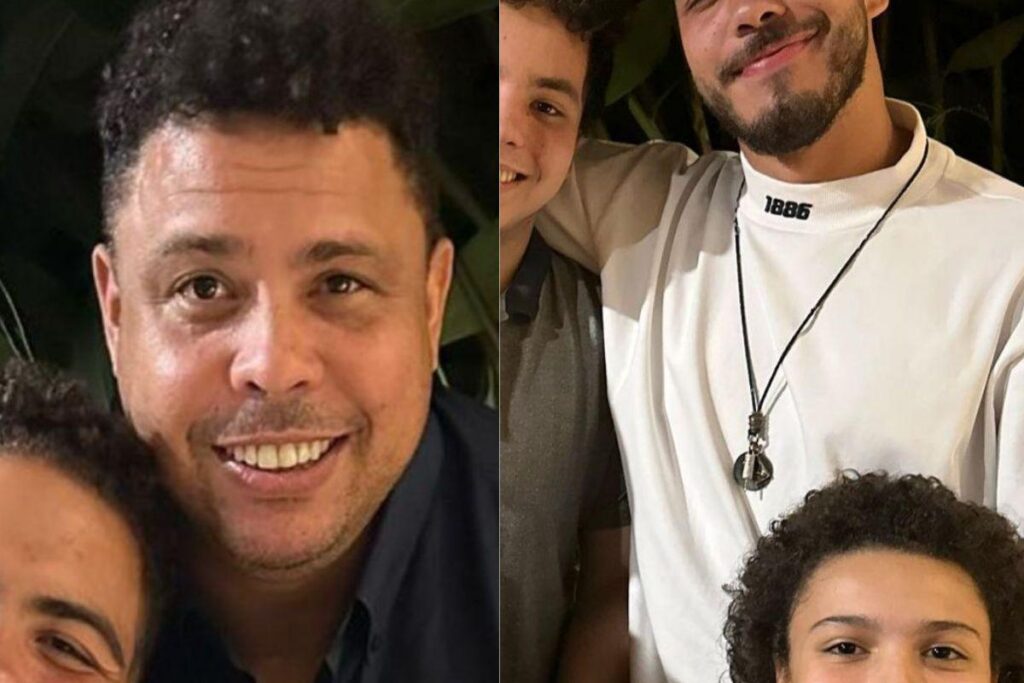 Stories do filho de Ronaldo zombando o pai