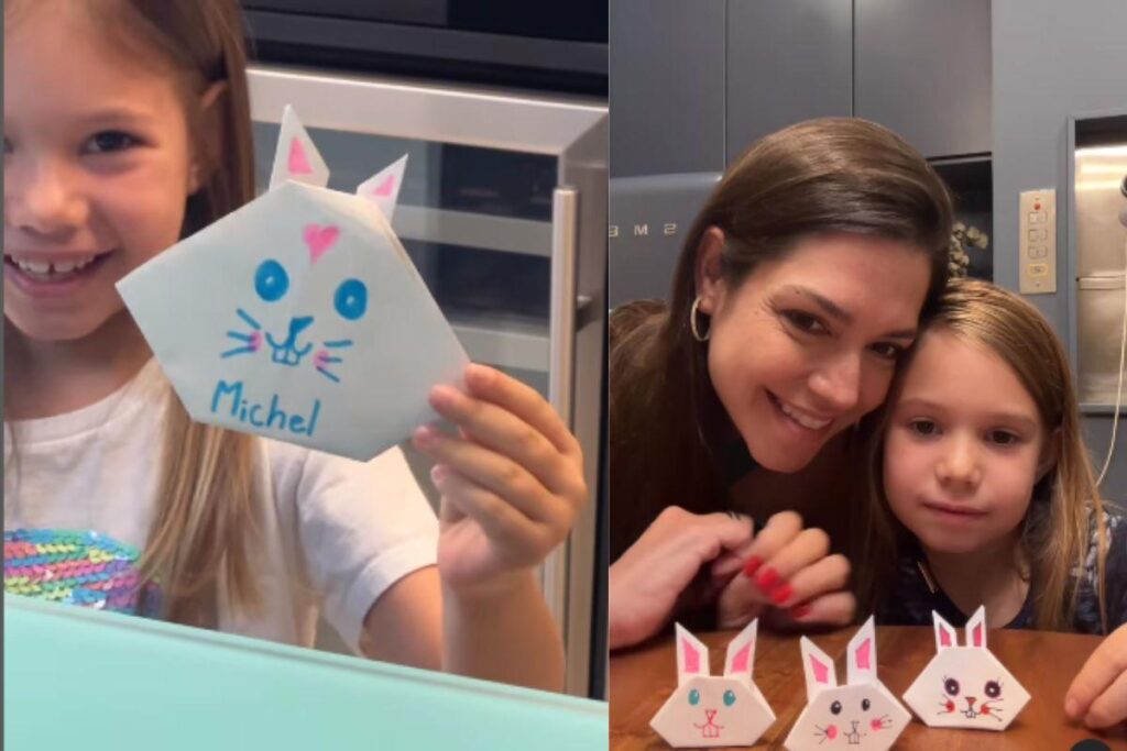 Michel Teló e Thais Fersoza mostram a Páscoa da família