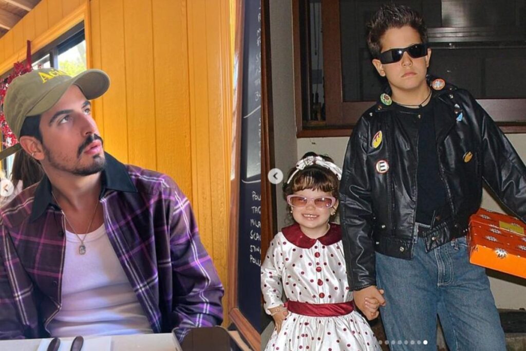 Enzo Celulari celebra aniversário com a irmã