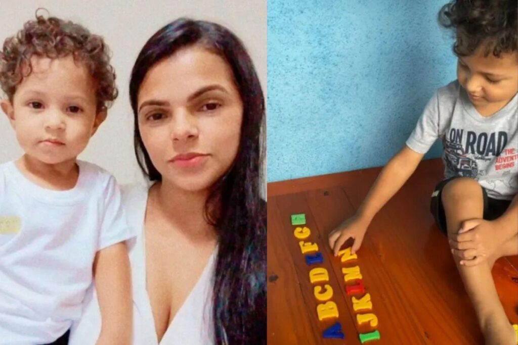 O menino já sabe identificar as vogais