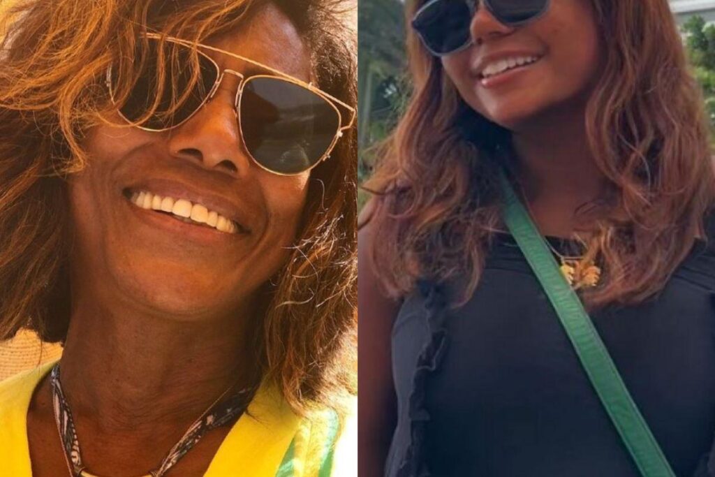 Gloria Maria ao lado das filhas