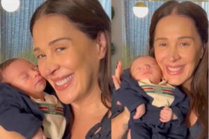 Claudia Raia faz festa temática e luxuosa para comemorar dois meses do filho caçula Luca