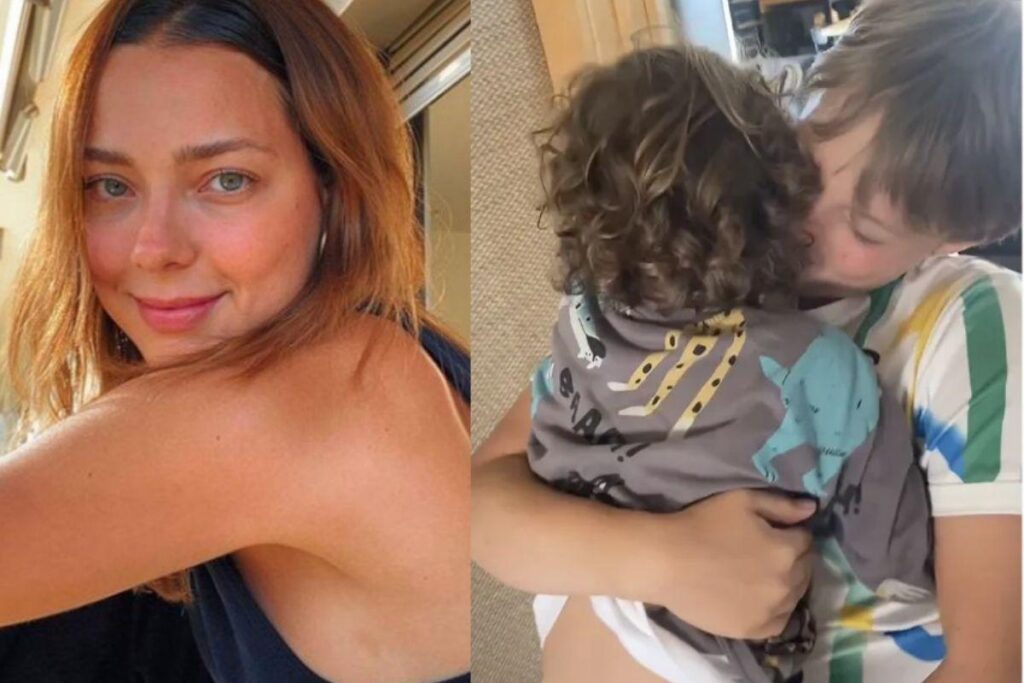 Carol Dantas posta vídeo dos filhos