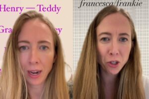 Mulher escolhe nome para bebês