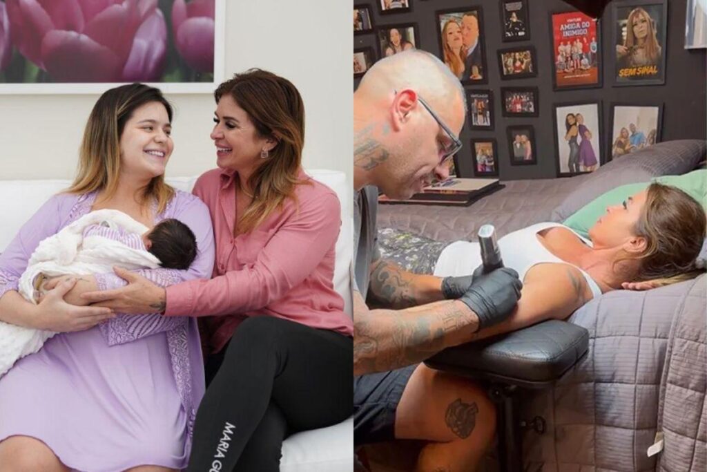 Ela homenageou a neta