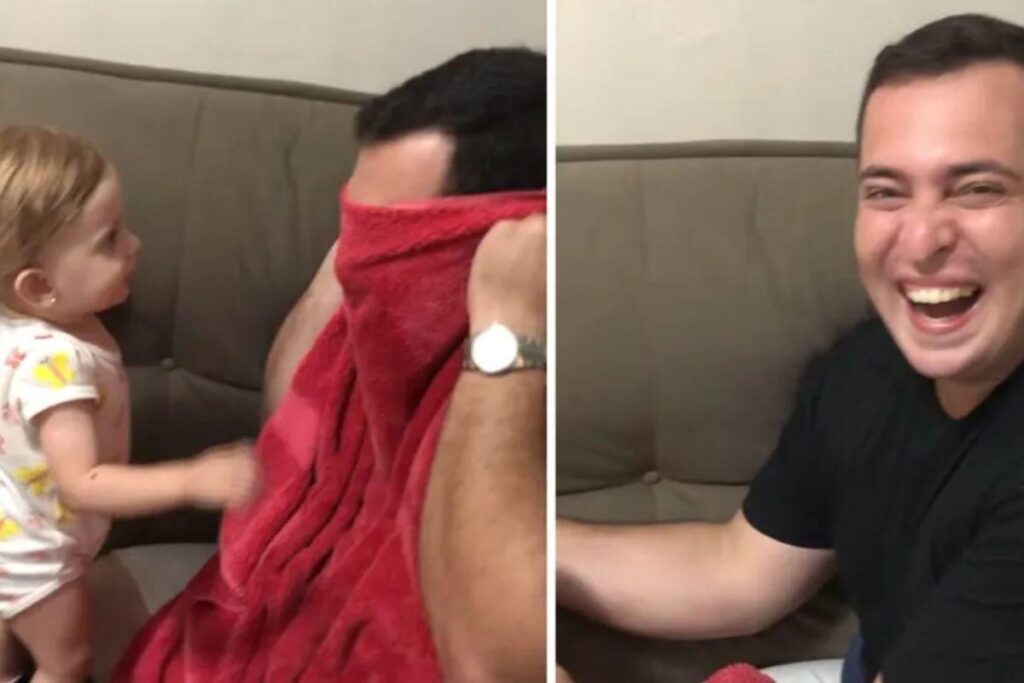Pai viraliza ao mostrar reação da filha ao ver novo visual dele