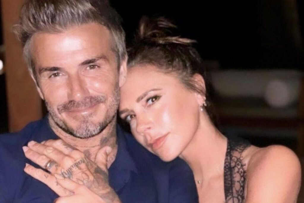 David Beckham com os filhos