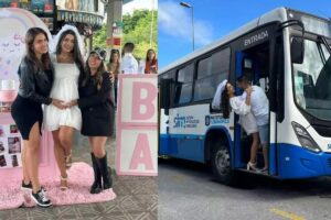 Casal realiza chá de fraldas em terminal