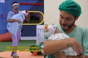 Viih Tube e Eliezer com a filha Lua