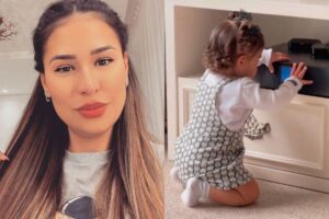 Simone ao lado da família