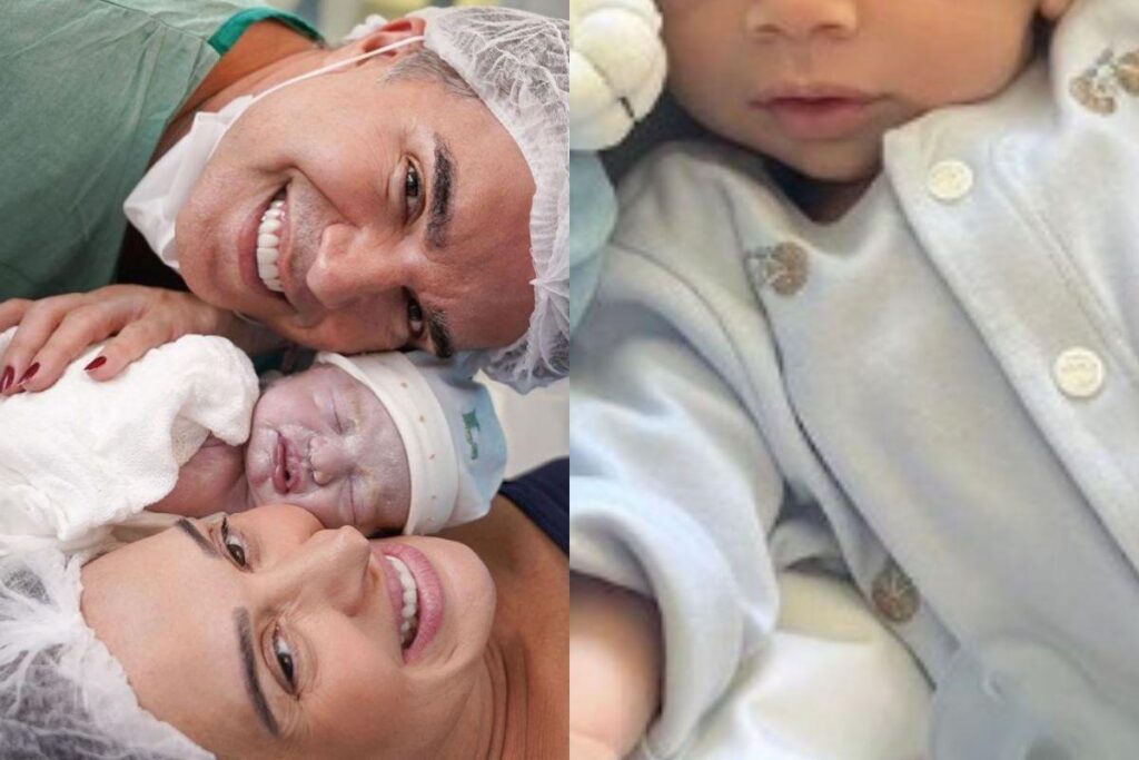 A atriz compartilhou uma foto do filho