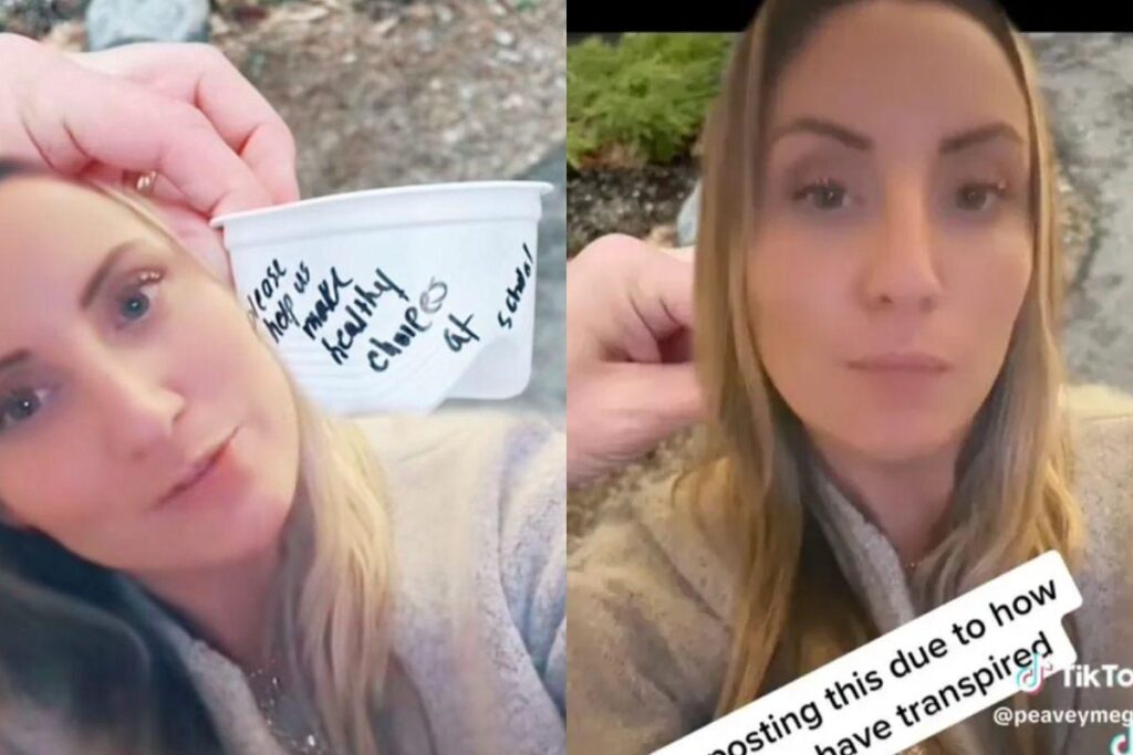 Falaram para a mãe que a comida não era saudável