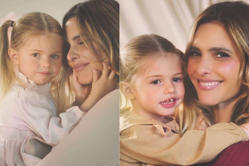 Fernanda ao lado da filha