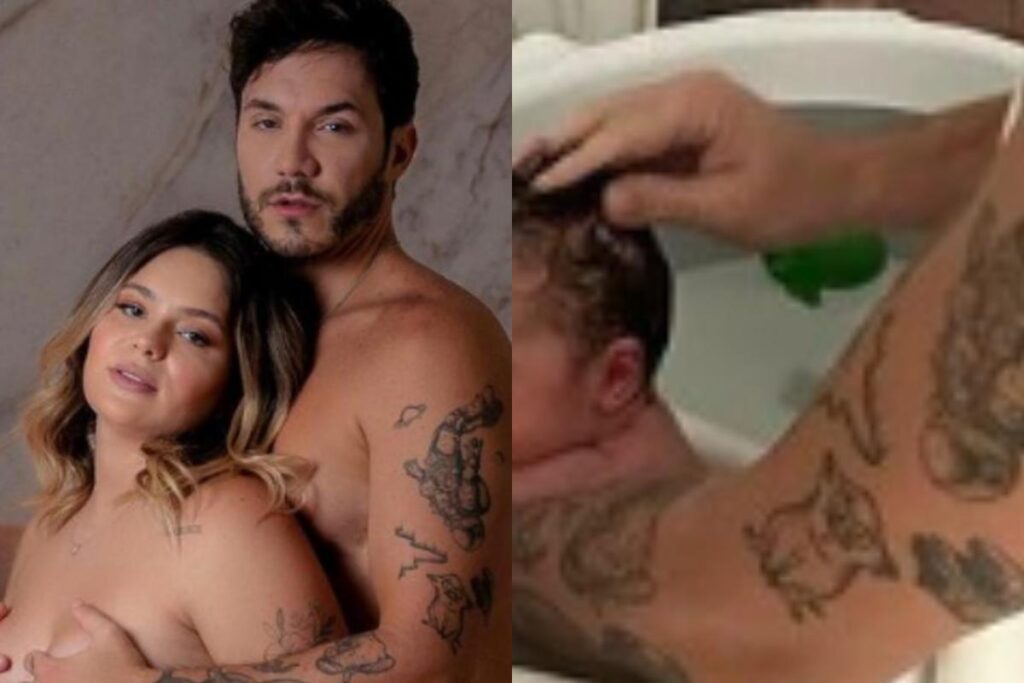 O casal mostrou o rosto da filha apenas uma vez