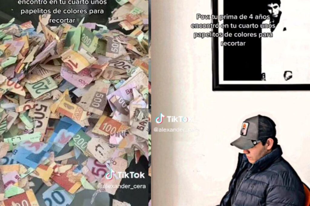 Menina rasga dinheiro do primo