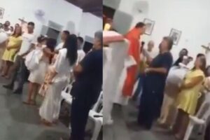 Padre expulsa padrinho de batizado