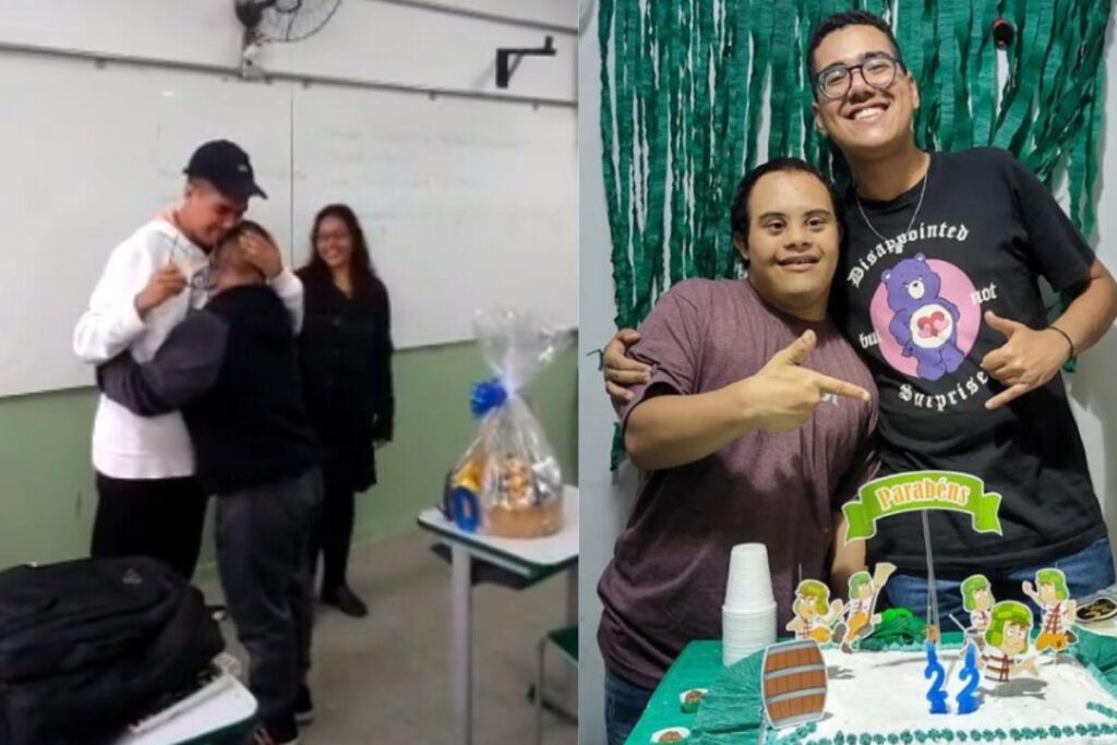 Renan com o melhor amigo, Pedro