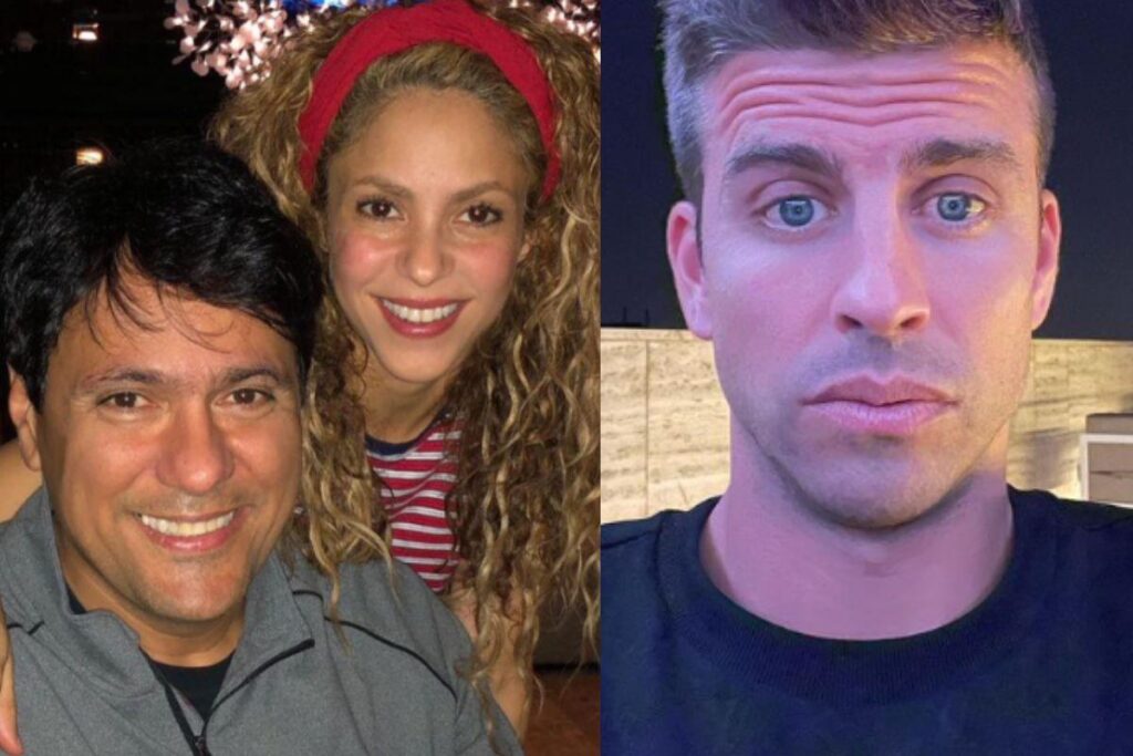 Piqué e Shakira ao lado dos filhos