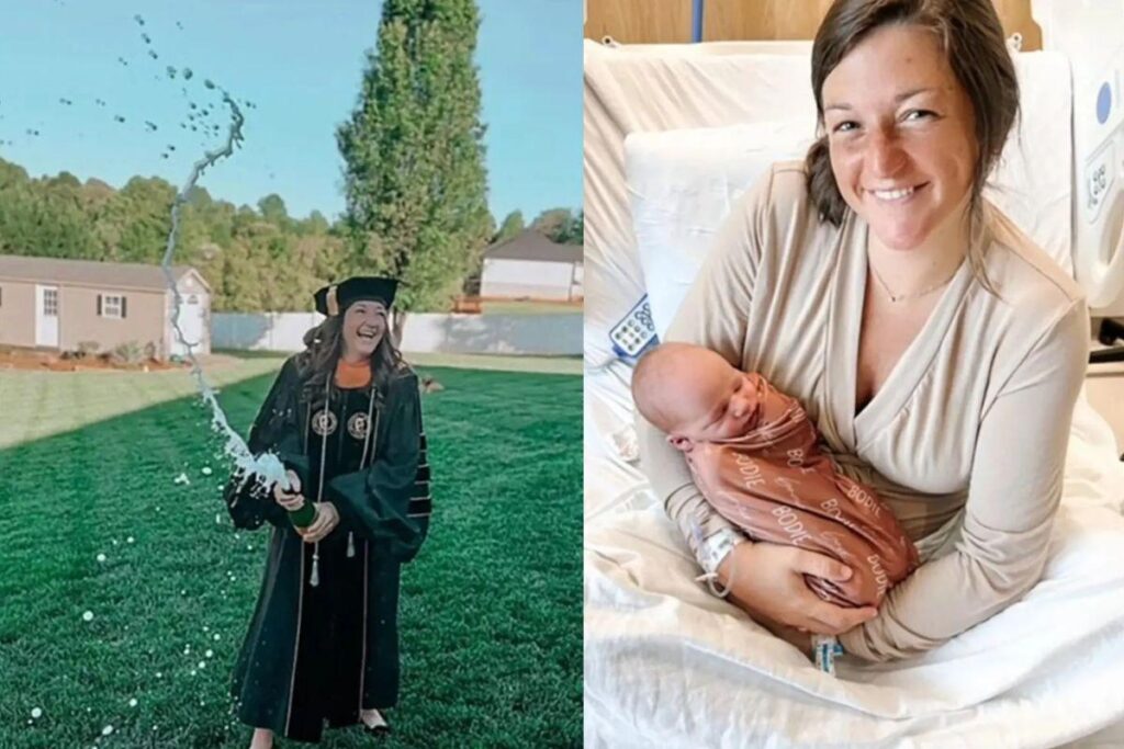 Mãe recebe doutorado 24 horas após dar à luz: