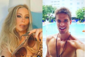 A atriz encheu o filho de elogios