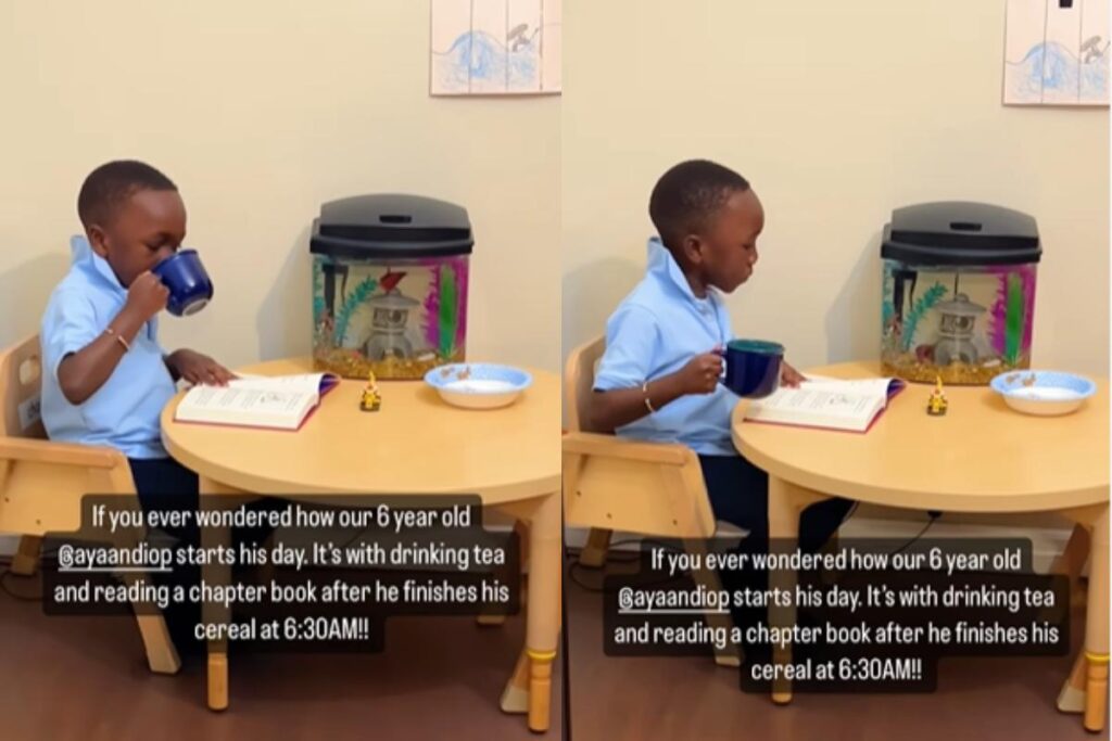 Aos 6 anos, criança faz sucesso na rede social da mãe em vídeo às 6h30 da manhã