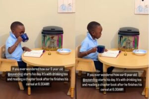 Aos 6 anos, criança faz sucesso na rede social da mãe em vídeo às 6h30 da manhã