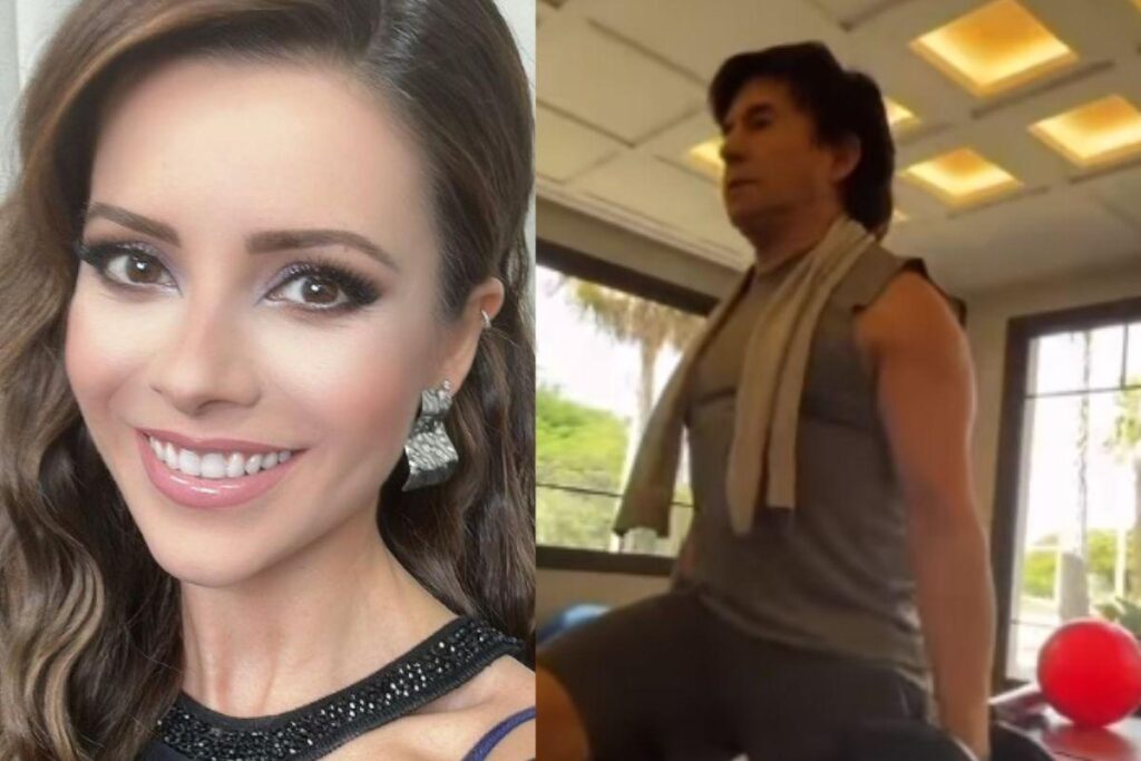 Sandy ao lado do pai