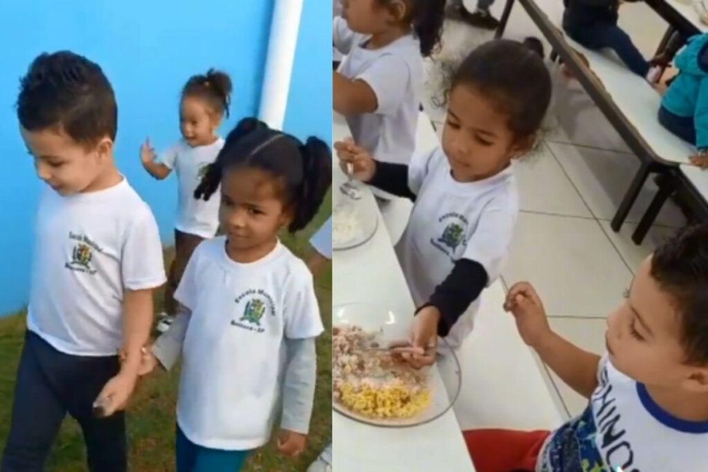 A atitude da menina encantou os internautas